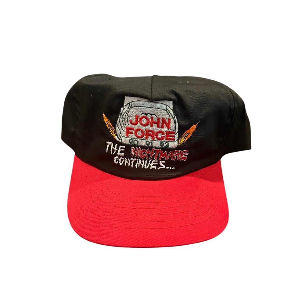 NHRA John Force The nightmare continues SnapBack trucker hat. NWOT